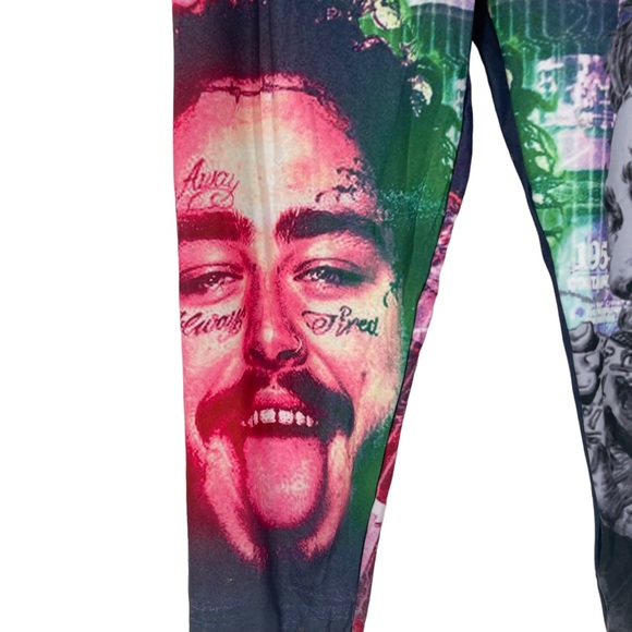 New Amelia Rose ONE SIZE Post Malone leggings. MUST SEE COMFY! UNIQUE. - Picture 1 of 5